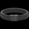 Armband^Rebel & Rose Full Metal Leather - Full Metal Plaid Black Black 15mm |
