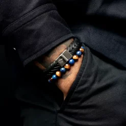 Armband^Rebel & Rose Full Metal Leather - Full Metal Premium Braided 12mm Black |