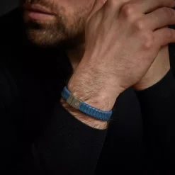 Armband^Rebel & Rose Full Metal Leather - Full Metal Premium 12mm Blue |