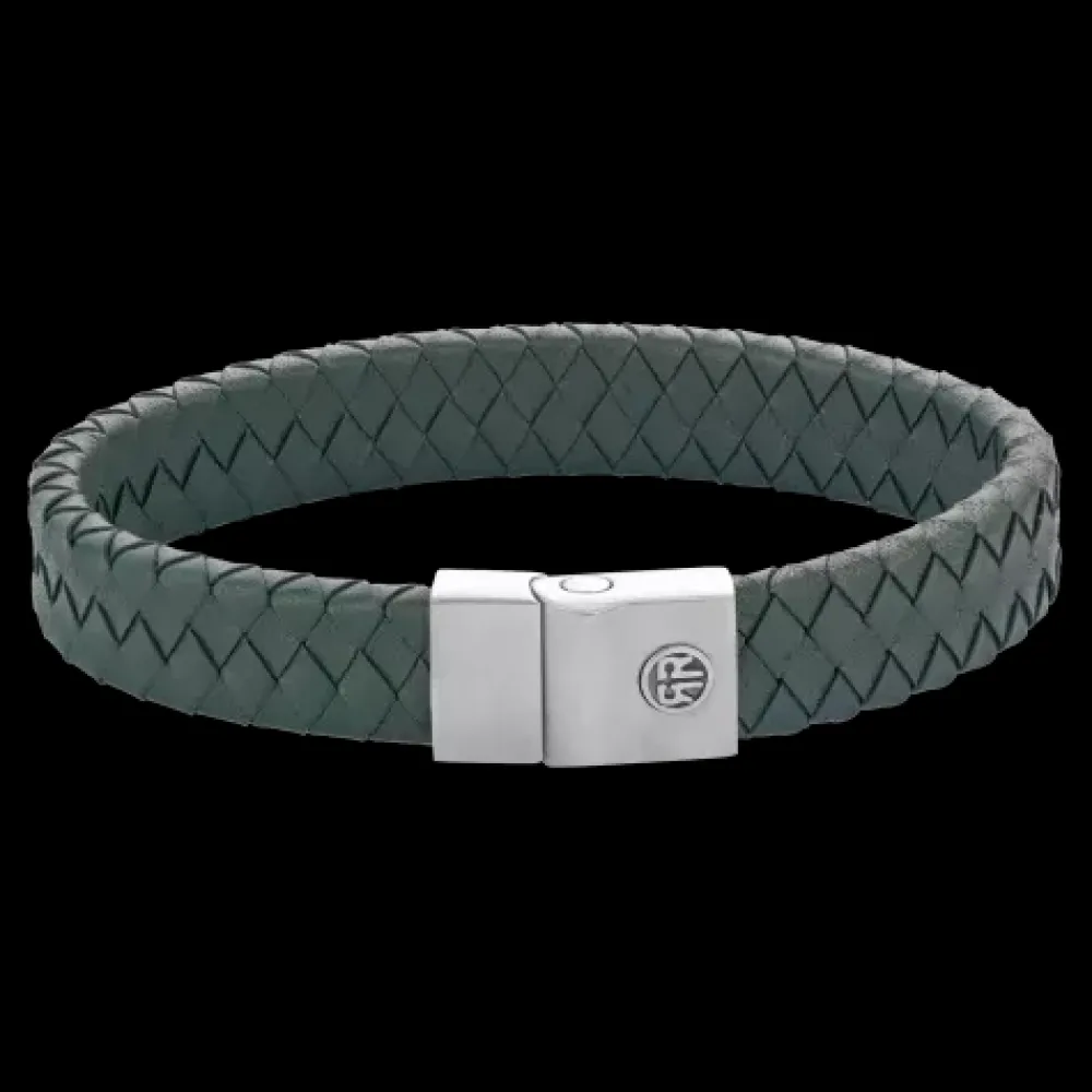 Armband^Rebel & Rose Full Metal Leather - Full Metal Combo 12mm Black Rocks |