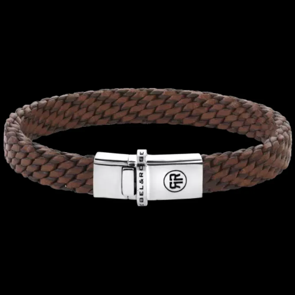 Armband^Rebel & Rose Full Metal Leather - Full Metal Premium 15mm Grey - po |