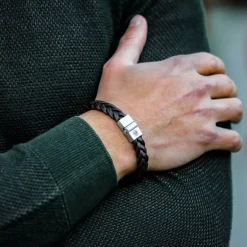 Armband | Armband^Rebel & Rose Full Metal Leather - Full Metal Braided Black Matt - po |