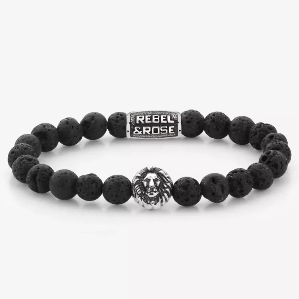 Armband^Rebel & Rose Lion Head - Black Moon |