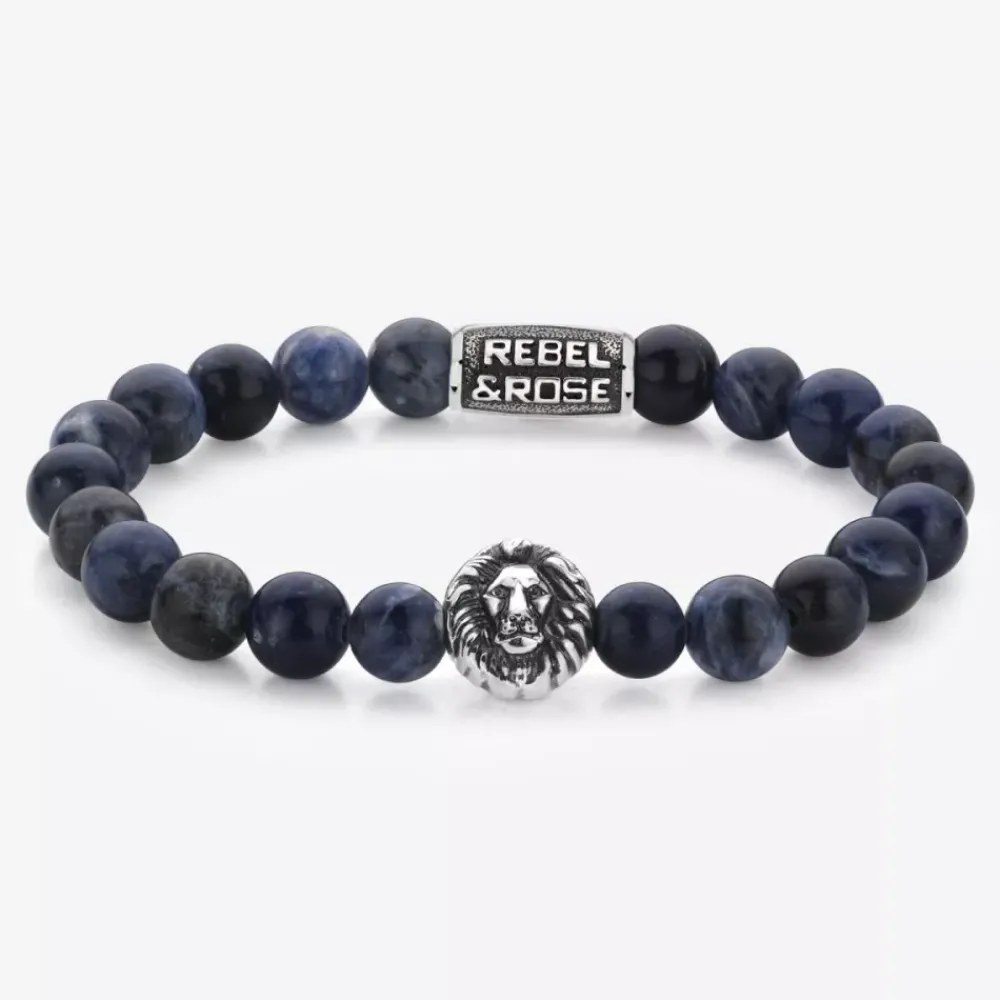 Armband^Rebel & Rose Lion Head - Midnight Blue Lion |