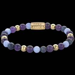 Armband^Rebel & Rose More Balls Than Most - Are Violets Blue? - Yellowgold ionplated - 6mm |