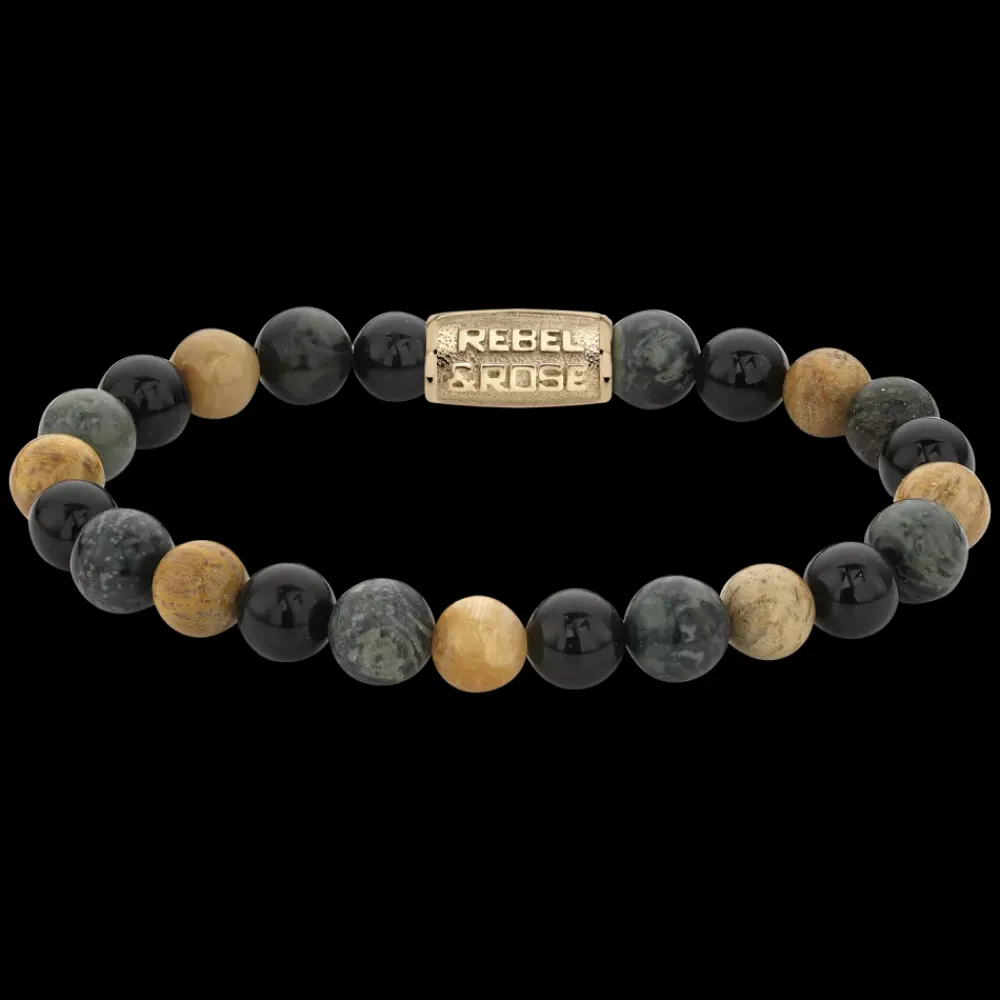 Armband^Rebel & Rose More Balls Than Most - Autumn Storm Yellowgold - 8mm |