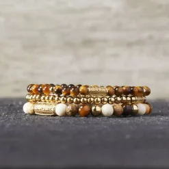 Armband^Rebel & Rose More Balls Than Most - Autumn Love - Yellowgold ionplated - 6mm |