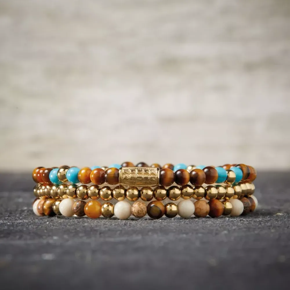 Armband^Rebel & Rose More Balls Than Most - Autumn Love - Yellowgold ionplated - 4mm |