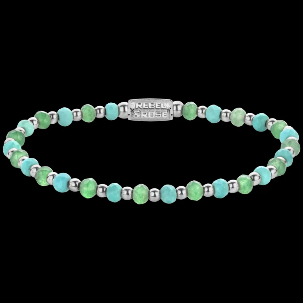 Armband^Rebel & Rose More Balls Than Most - Blue Green Adventure - 4mm |