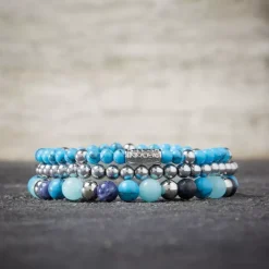 Armband^Rebel & Rose More Balls Than Most - Blue Summer Vibes - 6mm |