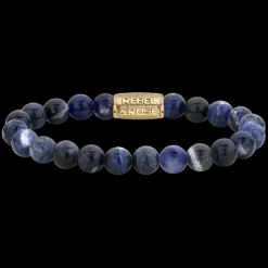 Armband^Rebel & Rose More Balls Than Most - Blue Rain Yellowgold - 8mm |