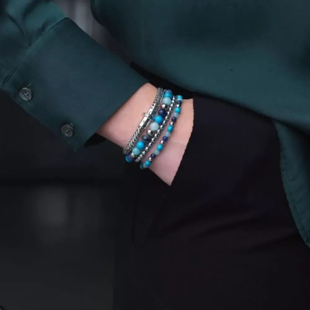 Armband^Rebel & Rose More Balls Than Most - Blue Summer Vibes - 6mm |