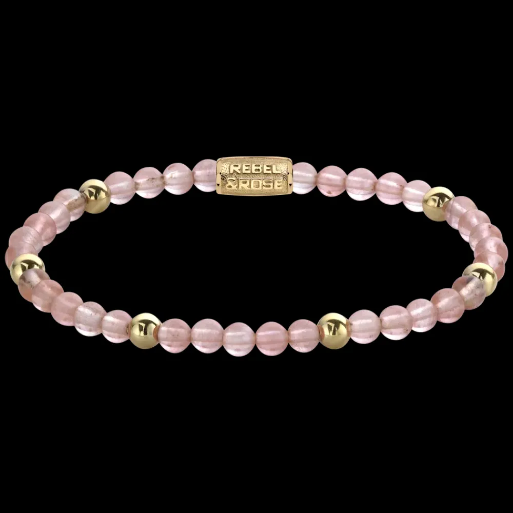 Armband^Rebel & Rose More Balls Than Most - Cherry Rose - Yellowgold ionplated - 4mm |