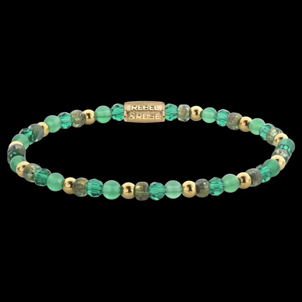 Armband^Rebel & Rose More Balls Than Most - Green Morning Glam Rocks - 4mm |