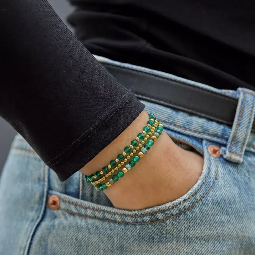 Armband^Rebel & Rose More Balls Than Most - Green Morning Glam Rocks - 4mm |