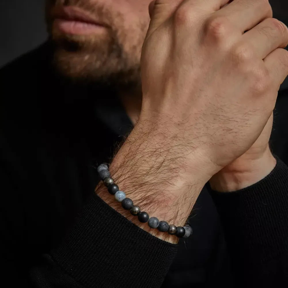 Armband^Rebel & Rose More Balls Than Most - Grey Rocks Vintage - 8mm |