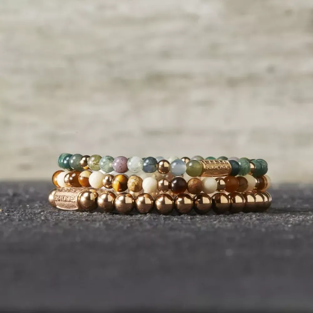 Armband^Rebel & Rose More Balls Than Most - Indian Summer- Rosegold ionplated - 4mm |
