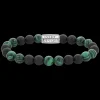Armband^Rebel & Rose More Balls Than Most - Matt Malachite Twist - 8mm |
