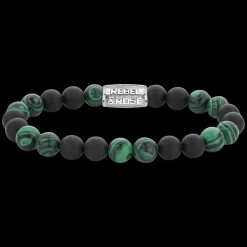 Armband^Rebel & Rose More Balls Than Most - Matt Malachite Twist - 8mm |
