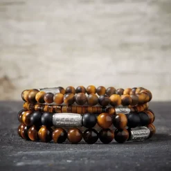 Armband^Rebel & Rose More Balls Than Most - Matt Tiger Lily Twist - 8mm |