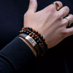 Armband^Rebel & Rose More Balls Than Most - Matt Tiger Lily Twist - 8mm |