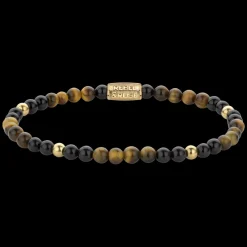 Armband^Rebel & Rose More Balls Than Most - Mix Tiger Black - Yellowgold ionplated - 4mm |