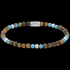 Armband^Rebel & Rose More Balls Than Most - Mix Tiger Turquoise - 4mm |