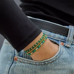 Armband^Rebel & Rose More Balls Than Most - Mix Green Morning Glam Rocks - 4mm |