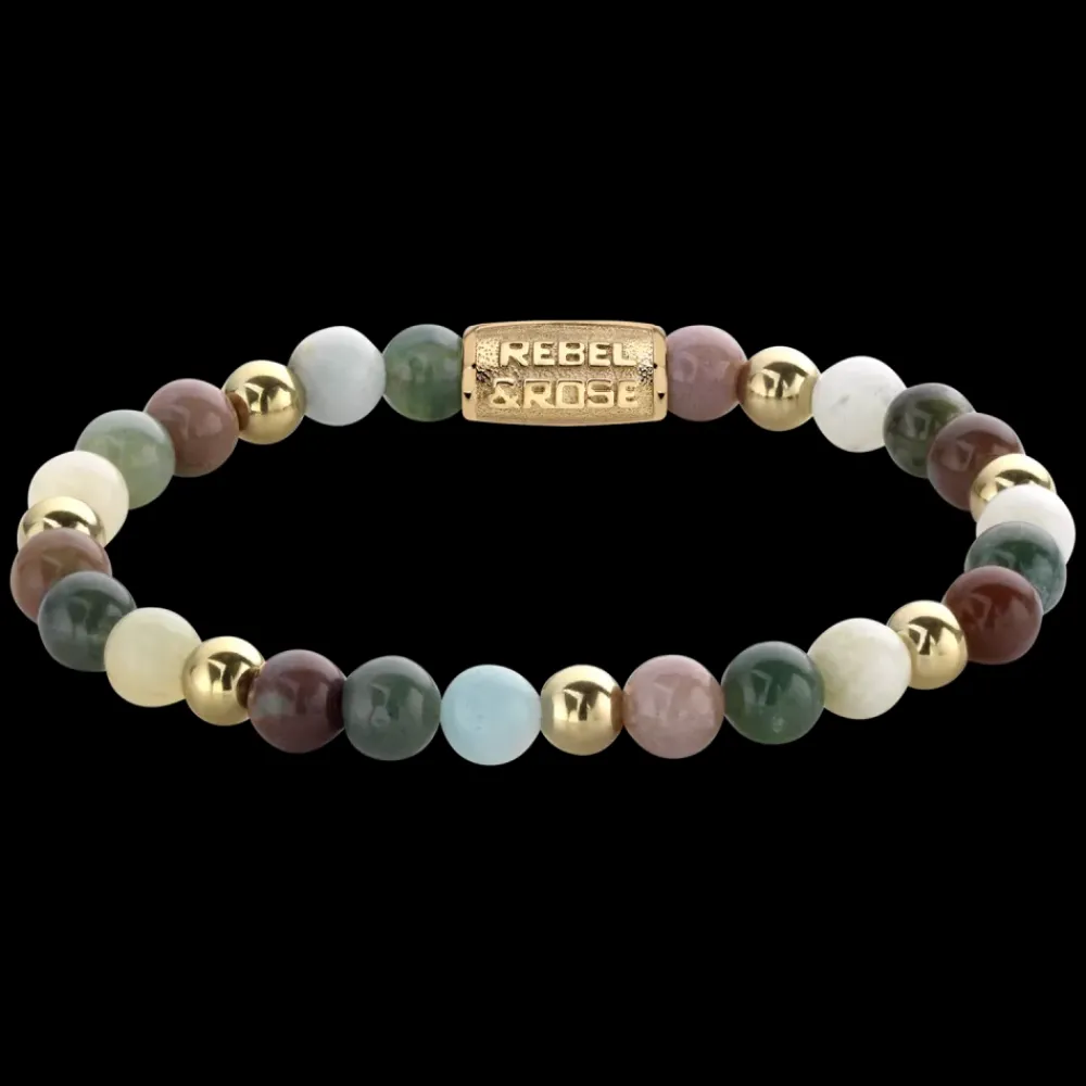 Armband^Rebel & Rose More Balls Than Most - Spring Shine - Yellowgold ionplated - 6mm |