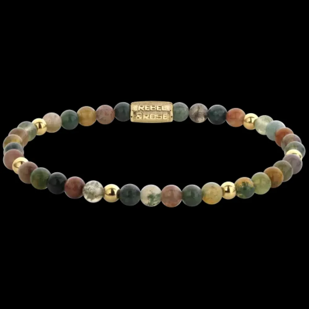 Armband^Rebel & Rose More Balls Than Most - Spring Shine - Yellowgold ionplated - 6mm |