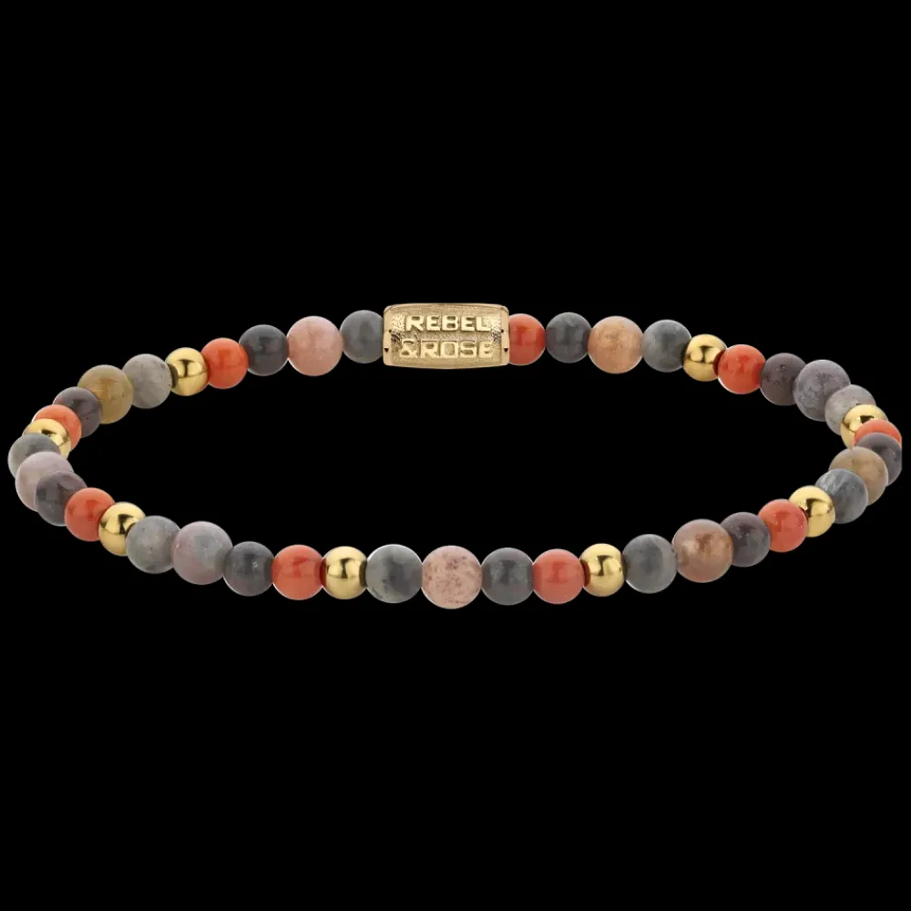 Armband^Rebel & Rose More Balls Than Most - Warm Winter Wishes - Yellowgold ionplated - 4mm |