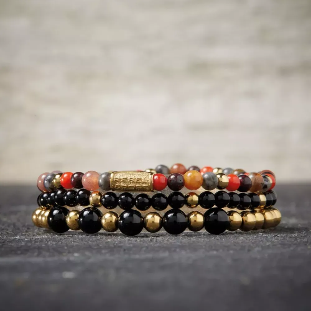 Armband^Rebel & Rose More Balls Than Most - Warm Winter Wishes - Yellowgold ionplated - 4mm |