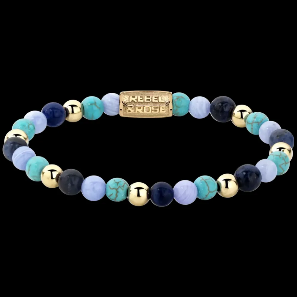 Armband^Rebel & Rose More Balls Than Most - Winter Blues - 6mm |