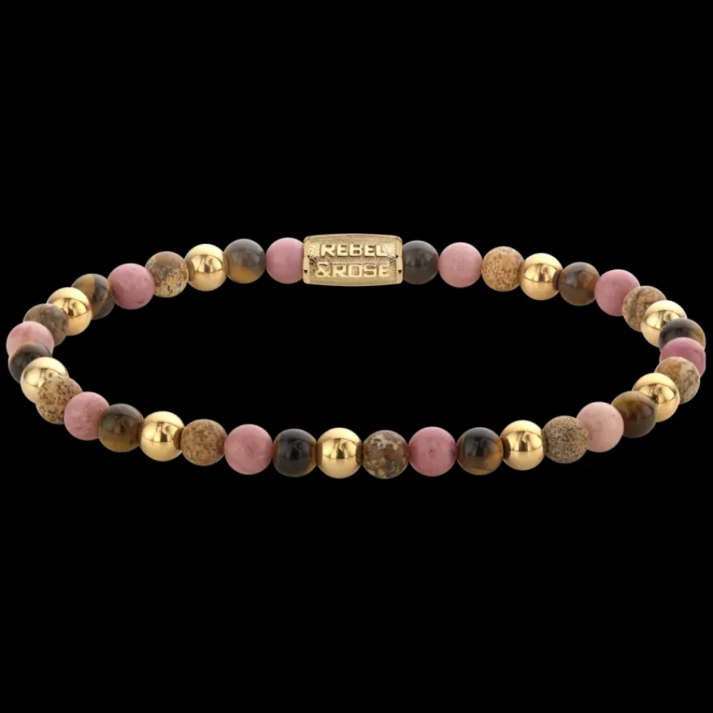 Armband^Rebel & Rose More Balls Than Most - Winter Glow - Yellowgold ionplated - 4mm |