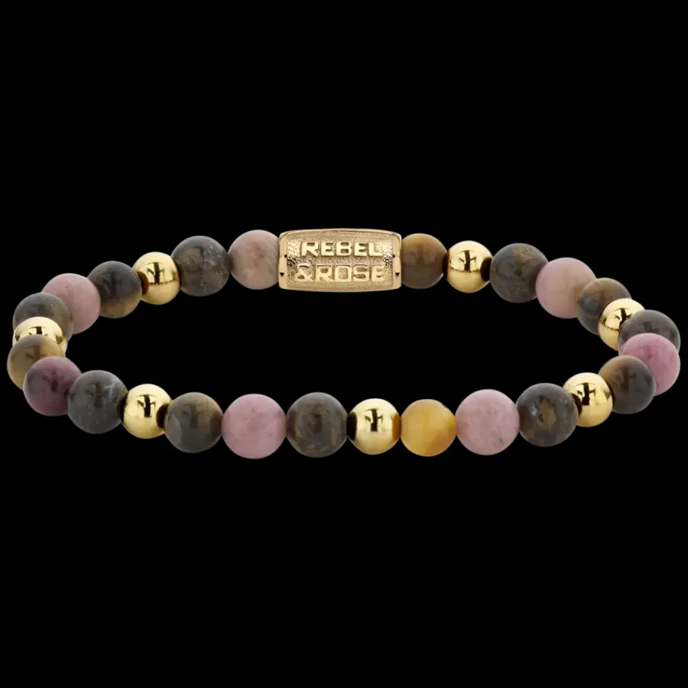 Armband^Rebel & Rose More Balls Than Most - Winter Glow - Yellowgold ionplated - 6mm |