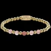 Armband^Rebel & Rose More Balls Than Most - Yellowgold meets Cherry Rose - 6mm |