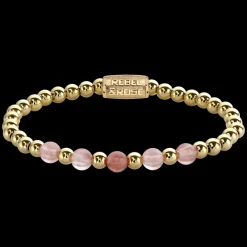 Armband^Rebel & Rose More Balls Than Most - Yellowgold meets Cherry Rose - 6mm |