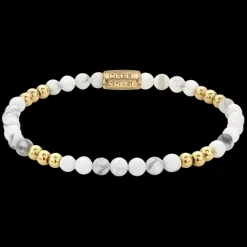 Armband^Rebel & Rose More Balls Than Most - Yellowgold & Virgin White - 4mm |