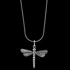 Ketting^Rebel & Rose Necklace & Pendant - Necklace Rope Silver 925 - 2mm with Pendant Dragonfly Small |