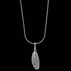 Ketting^Rebel & Rose Necklace & Pendant - Necklace Rope Silver 925 - 2mm with Pendant Feather |