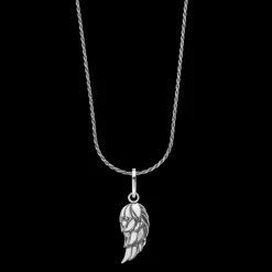 Ketting^Rebel & Rose Necklace & Pendant - Necklace Rope Silver 925 - 2mm with Pendant Angels Wing |
