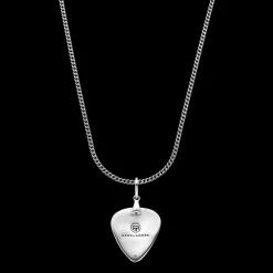 Ketting^Rebel & Rose Necklace & Pendant - Necklace Chain Silver 925 - 3mm with Pendant Plectrum |