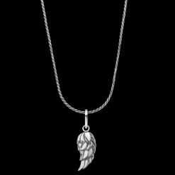Ketting^Rebel & Rose Necklace & Pendant - Necklace Rope Silver 925 - 3mm with Pendant Angels Wing |