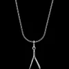 Ketting^Rebel & Rose Necklace & Pendant - Necklace Chain Silver 925 - 3mm with Pendant Wish Me Luck Small |