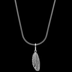Ketting^Rebel & Rose Necklace & Pendant - Necklace Chain Silver 925 - 3mm with Pendant Feather |