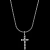 Ketting^Rebel & Rose Necklace & Pendant - Necklace Chain Silver 925 - 3mm with Pendant Studded Cross |