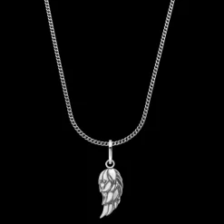 Ketting^Rebel & Rose Necklace & Pendant - Necklace Chain Silver 925 - 3mm with Pendant Angels Wing |