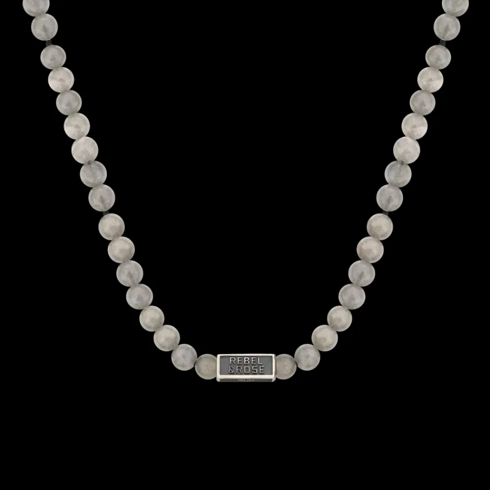 Ketting^Rebel & Rose Necklaces - Necklace Grey Seduction - 6mm (70cm) |