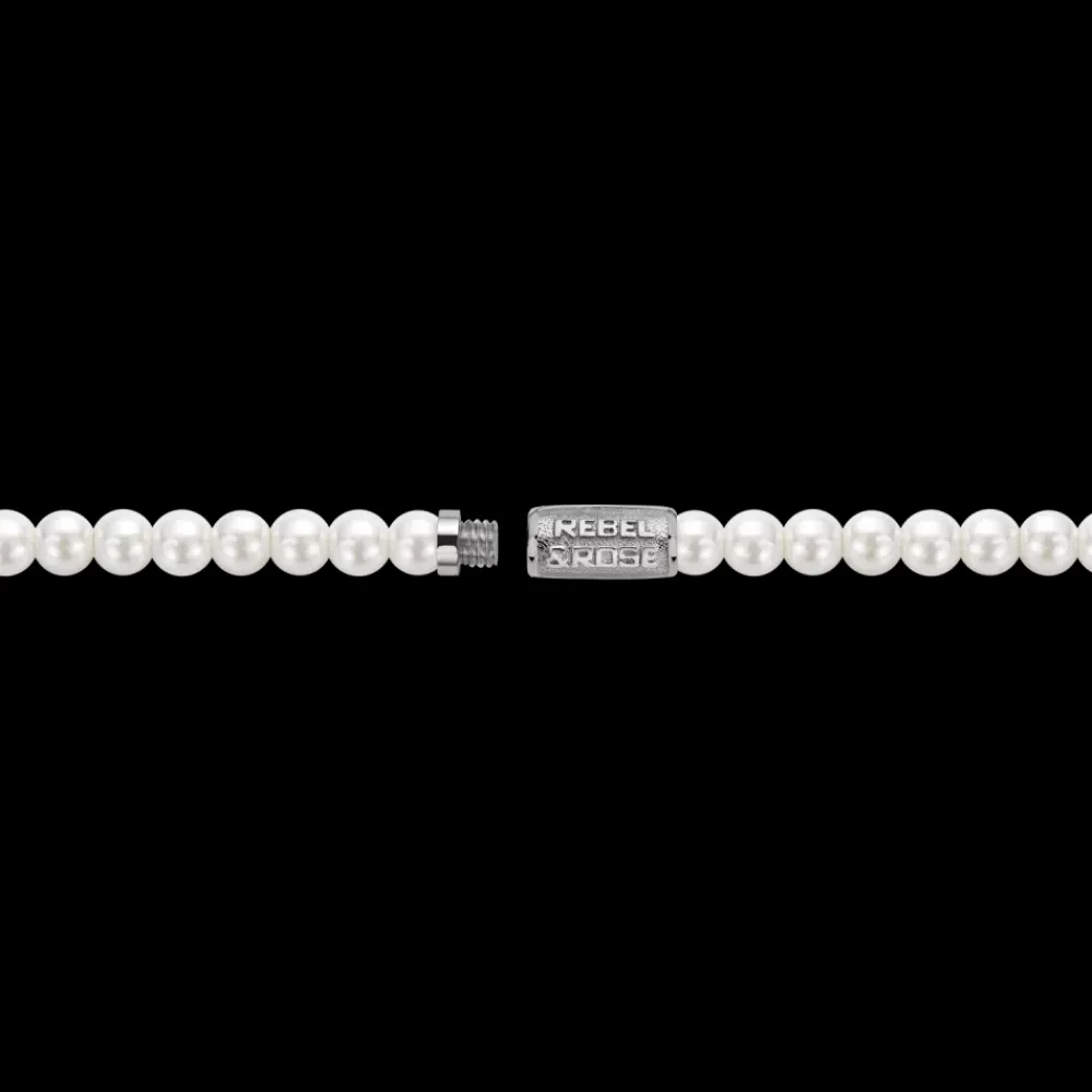 Ketting | Ketting^Rebel & Rose Necklaces - Necklace Pearl Gem 6mm |
