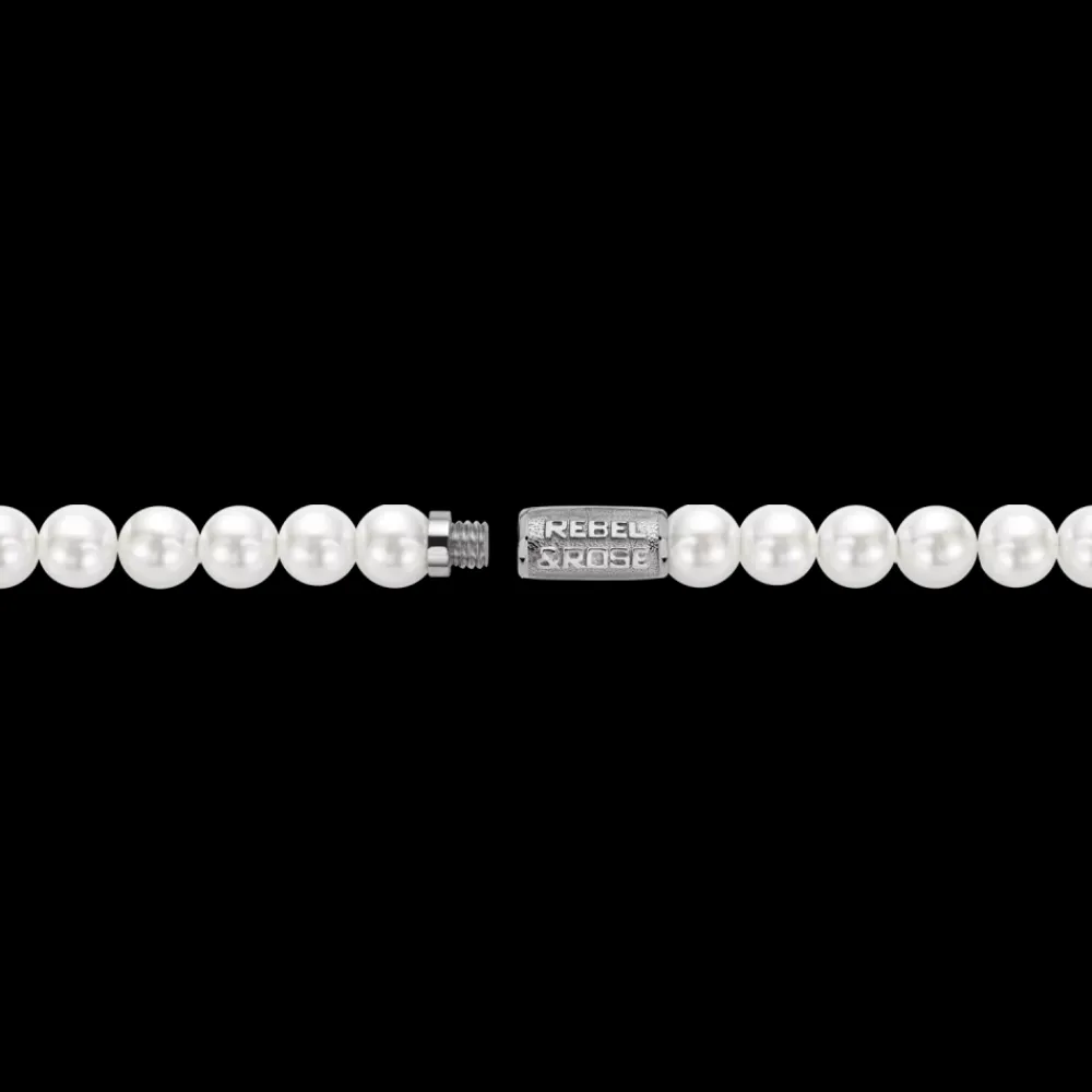 Ketting | Ketting^Rebel & Rose Necklaces - Necklace Pearl Gem 8mm |